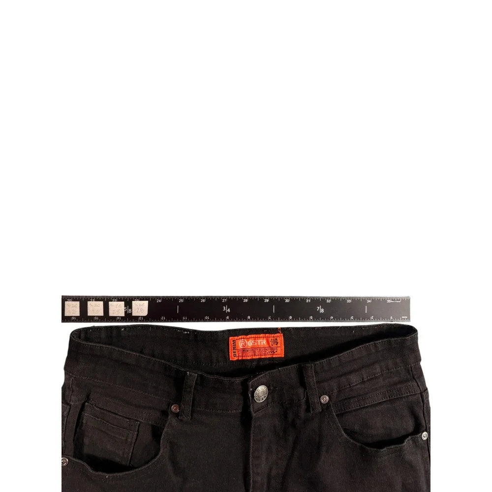 RGSTR Denim Jeans Mens 32 Black Classic Five-Pocket Stretch Straight Leg Outdoor